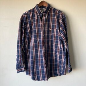 Vintage Carhartt Heavy Weight Button Up Plaid Shirt Men's XL